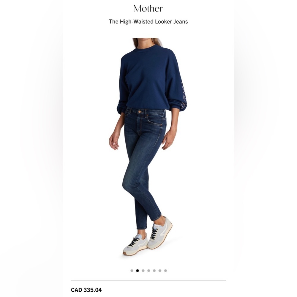 SOLD 🔴 Mother jeans High Waisted Looker Tempted Again Size 28 dark washed - Picture 6 of 16